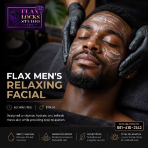 Flax Men’s Relaxing Facial | Deep Cleansing & Hydration Spa Treatment - 60 Minutes